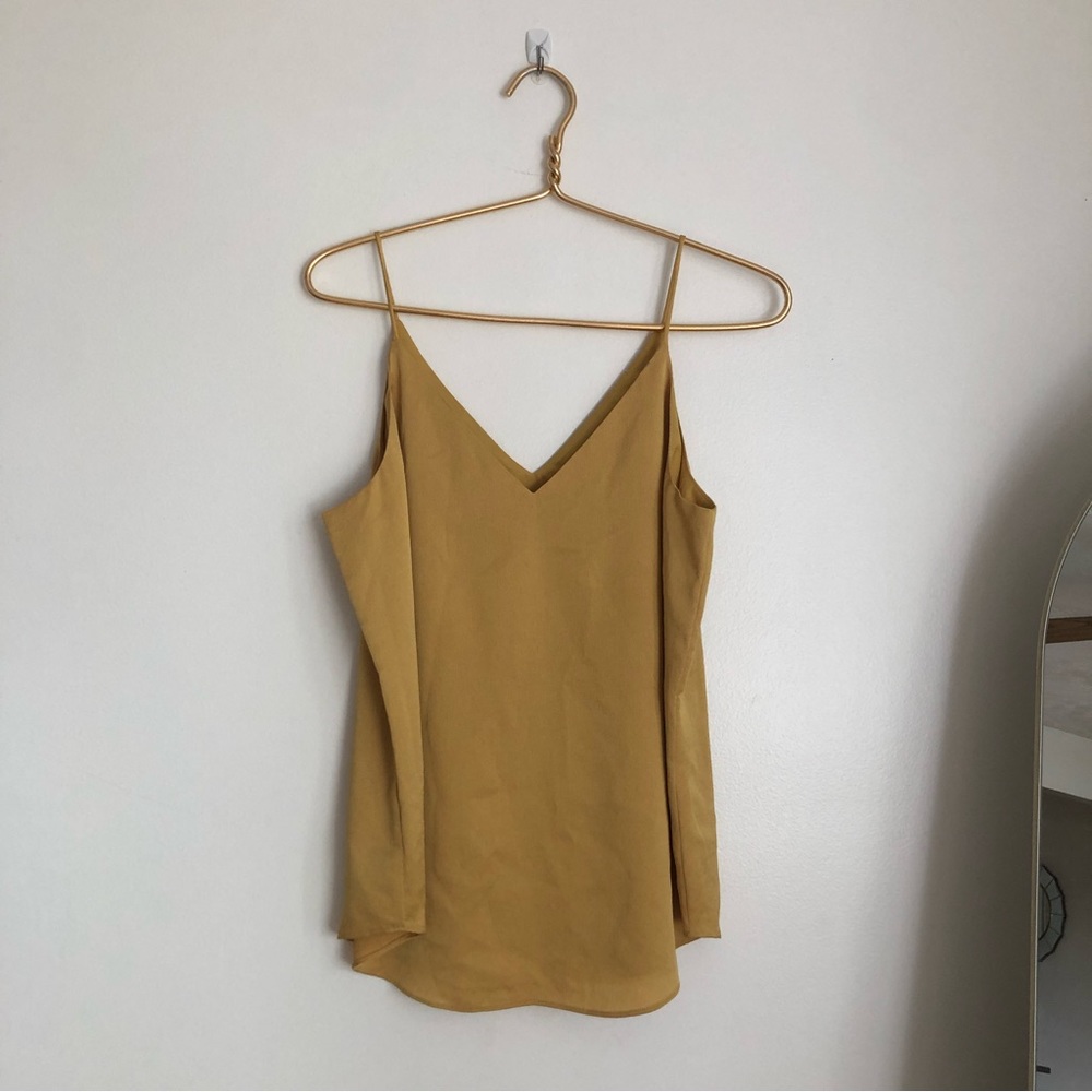 Express Mustard Yellow Flowy Tanktop